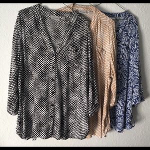 AVENUE Women's Bundle of 3 Button Down Sz 22/24